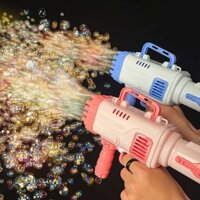 [ Tặng Kèm Xà Bông] Súng Bắn Bong Bóng,Máy Phun Bong Bóng Cỡ Lớn 32 Nòng Phun Siêu Mạnh-Mẫu Hót Hè 2022
