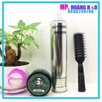 [ Tặng Lược ] COMBO Gôm Xịt Tóc Butrefly Shadow 320ml + Sáp Tạo Kiểu Tornado 80gr