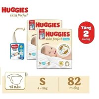 [ TẶNG MIẾNG] Combo 2 Bịch Tã Dán Sơ Sinh Huggies S80+2 Miếng Skincare