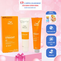 [+Tặng mũ trùm] THUỐC DUỖI ÉP TÓC MÁI WELLA CREATIN STRAIGHT CAO CẤP HỘP 100ML*2