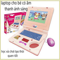 [ TẶNG PIN] Máy tính xách tay, laptop đồ chơi có đèn và nhạc giúp trẻ em phát triển toàn diện