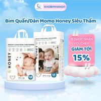 ( tặng quà) Bỉm tã quần/dán Momo Honey siêu thấm NB/S/L54/M60/XL50/XXL48/XXXL46
