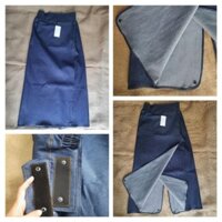 { tặng quà } Váy chống nắng xẻ tà có nút bấm chân 1 lớp, 2 lớp vải jean, kaki siêu tiện