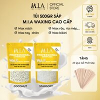 [ Tặng que gỗ ] Túi 500gr Sáp Wax Lông Cao Cấp MIA WAXING wax lông nách, lông chân, wax toàn thân