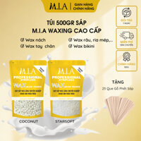 [ Tặng que gỗ ] Túi 500gr Sáp Wax Lông Cao Cấp MIA WAXING wax lông nách, lông chân, wax toàn thân