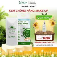 [ TẶNG SERUM HA MINI ] Kem chống nắng 3 IN MQ SKIN 50GR - Thay thế kem nền, che khuyết điểm và chống nắng tối ưu