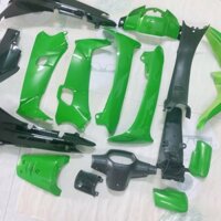 ( Tặng Tem ) Bộ dàn áo xe Wave Thái - Wave nhỏ màu Xanh Đen - nhựa nguyên sinh ABS LOẠI ĐẸP