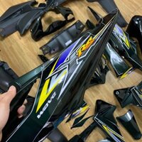 [ TẶNG TEM ] Bộ Dàn áo xe Wave RSX 100 siêu nhân đời 2008 đến 2009 màu ĐEN - nhựa nguyên sinh ABS