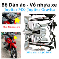[ TẶNG TEM ] Bộ Dàn áo xe Jupiter MX Mắt Cú màu Bạc Đen - nhựa nguyên sinh cao cấp LOẠI 1