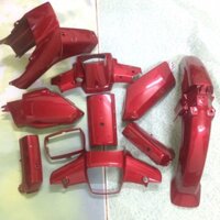( TẶNG TEM ) Bộ Dàn áo xe Dream 2 - Việt - Thái - màu Đỏ Canry -nhựa trắng nguyên sinh LOẠI ĐẸP