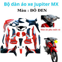 ( Tặng Tem ) Bộ Dàn áo xe Jupiter MX - Gravita ( Mắt Cú ) màu ĐỎ ĐEN - nhựa nguyên sinh LOẠI 1