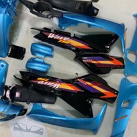 [ TẶNG TEM ] Dàn áo xe Wave ZX - alpha,đời 2005-2006-Wave nhỏ 110 nhựa ABS màu Ngọc Sườn Đen