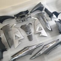 [ TẶNG TEM ] Dàn áo xe Wave alpha - RS - S100 đời 2006 đến 2016 màu Xám ,nhựa nguyên sinh ABS loại 1