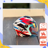 ( Tặng tem kyt và túi) Mũ bảo hiểm 3/4 1 kính XH01 đủ tem, size M L XL chính hãng 2025