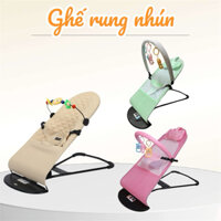 [ Tặng thanh treo đồ chơi] Ghế rung bập bênh cho bé. Ghế nằm bập bênh cho bé