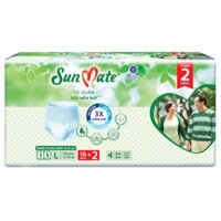 ( Tặng thêm 2 miếng ) Tã Quần Người Lớn Sunmate Siêu Mềm Mại Size XL 14 Miếng - Bỉm Người Cao Tuổi Size Đại XL14