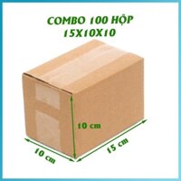 [ Tặng thêm 3 hộp khi mua combo 100 hộp ] Thùng giấy bao bì đóng gói hàng chất lượng giá rẻ kích thước 15x10x10.