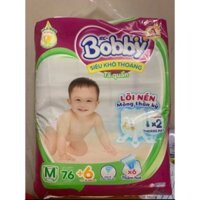 ( Tặng thêm 6 miếng Bên Trong ) Tã Quần Bobby Cho Bé Size M 76 Miếng 6 Đến 11 Kg - Bỉm Quần Trẻ Em Bobby Size M76