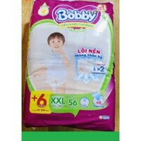 ( Tặng thêm 6 miếng Bên Trong ) Tã Quần Bobby XXL 56 Miếng 15 Đến 25 Kg - Bỉm Quần Trẻ Em Bobby Size XXL56