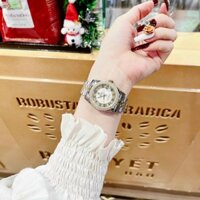 [ TẶNG TRỌN BỘ HỘP HÃNG ] Đồng Hồ Nữ ROLEX cao cấp mặt trắng Case 32mm đính Full đá Máy Pin Nhật