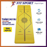 ( TĂNG TÚI HỘP ) Thảm cao su Luxury Yoga định tuyến cầu vồng dày 4.5mm - Thảm tập Yoga chống trượt chính hãng cao cấp