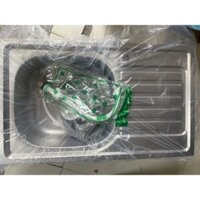 ( Tặng Vòi )  Bồn rửa chén 1 ngăn cao cấp Inox có bàn chờ kt 7545cm giá rẻ tphcm