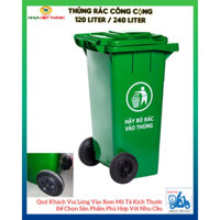 🍀 TBA SHOP 🍀 Thùng Rác Công Cộng Nhựa Hiệp Thành 120L/240L Có Bánh Xe