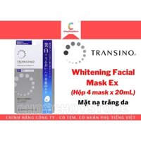 [🇯🇵 TEM CTY] Mặt nạ trắng da TRANSINO Whitening Facial Mask Ex, hộp 4 miếng x 20mL