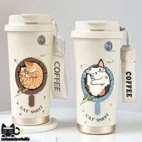 ✨ Tên in ✨ Bình nước bán chạy, cốc trà sữa, bình nước cầm tay chống rò rỉ, quà tặng bình nước uống một tay L4FK