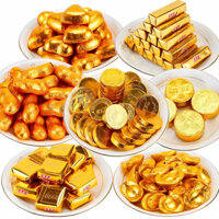 [ Tết ] 1Kg Kẹo Socola Đồng Tiên Vàng Cao Cấp Trang Trí Bánh, Ngày Thần Tài Đồ Trang Trí Bánh [FREESHIP🚗]