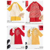 [ TẾT 2025 ] Áo dài tết bé trai, bé gái 2-6 tuổi