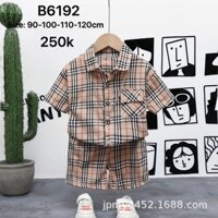 ( thanh lý HÀNG NEW ) Đồ bộ bé trai sọc caro B6192 ( hàng Quảng châu )