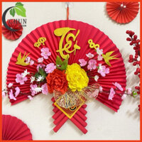 ( thành phẩm)quạt giấy trang trí decor nhà cửa....