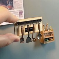 < Thế giới thu nhỏ trên tủ lạnh} Nam châm tủ lạnh Mini bằng hợp kim cổ điển có thể tháo rời