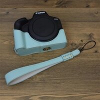 ❈ ❈ Thích hợp cho túi đựng máy ảnh Canon EOS R50 vỏ da bảo vệ nửa bộ vỏ đế có dây tay 250D311