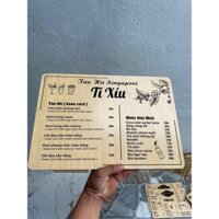 { Thiết Kê} Bảng Gỗ Menu Cho Quán Trà Sữa- Nhà Hàng