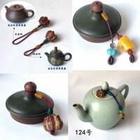 ❈ ❈ Thiết kế Nồi Xishi thủ công đơn giản phong cách Trung Quốc có nắp Muỗng Dây chống bỏng Dây trang trí để chơi với nồi 2503L16