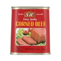 🥩 Thịt Bò Xay S&W Fancy Quality Corned Beef Mỹ 340g - Hương Vị Đậm Đà, Tiện Lợi Cho Mọi Bữa Ăn 🇺🇸