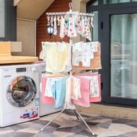 [ THÔNG MINH- TIỆN DỤNG ] Cây Sào Giá Phơi Đồ Tất Vớ Khăn Cho Bé Đa Năng 3 Tầng xoay 360 có thể gấp gọn
