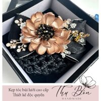 🎀 Thu Bôn Kẹp búi lưới cao cấp 🎀 Kẹp tóc thời trang nữ gắn hoa nhiều mầu phù hợp cho văn phòng, ngân hàng, trung niên