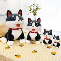 🐰 🐰 [THUBONGCAOCAP] 🐰 🐰 Gấu Nhồi bông Chó Husky Ngồi Đeo Vòng Đỏ Siêu Dễ Thương