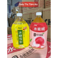 ( Thùng 12 Chai )Nước trái cây hoa quả Kangshifu x 1000ml vị Lê, Đào giải nhiệt #Siêu Thị Tâm An#