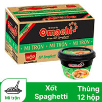 ( Thùng 12 tô ) Mì trộn Omachi xốt Spaghetti 105g