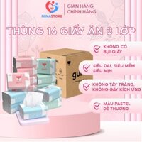[ Thùng 16 gói ] giấy ăn đa năng cao cấp chính hãng GUMI - khăn giấy khô giành cho gia đình