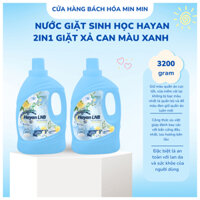 [ THÙNG 2 CAN] Nước Giặt Sinh Học Hayan 2 Trong 1 Giặt Xả Hương Nước Hoa Can 3L2