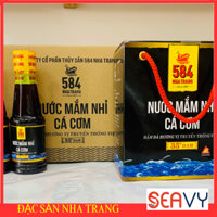 🍜🍶 Thùng 24 chai nước mắm nhỉ cá cơm 584 Nha Trang, 35 độ đạm, loại 180ml/chai - Seavy 🍜🍶️