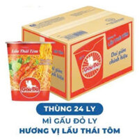 ( Thùng 24 ly ) Mì ly Gấu Đỏ Lẩu thái tôm 65g