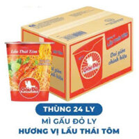 ( Thùng 24 ly ) Mì ly Gấu Đỏ Lẩu thái tôm 65g