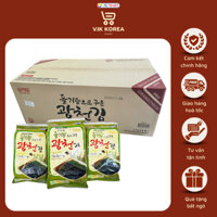 [ THÙNG 90 GÓI] Rong Biển Lá Kim Dầu Tía Tô Sahmyook Gwang Ngon, Giàu Các Khoáng Chất, Chống Oxy Hóa