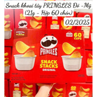 🍟 THÙNG BÁNH SNACK KHOAI TÂY VỊ NGUYÊN BẢN CỦA MỸ PRINGLES ĐỎ SNACK STACKS ORIGINAL 60 CUPS x 19G (1140G) U.S.A 🛬🗽🇺🇸